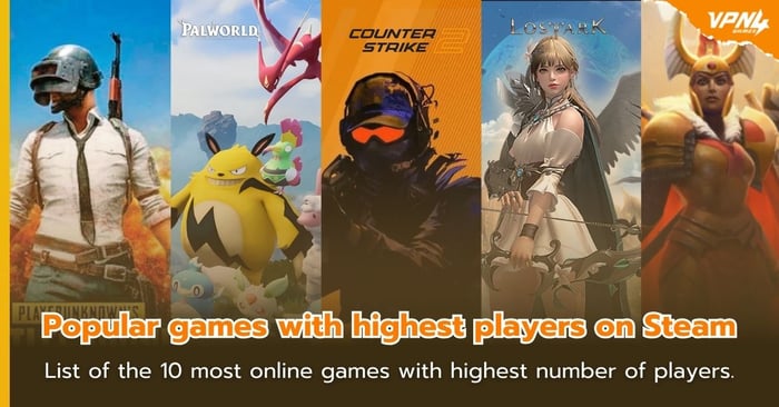 Popular games with highest players on Steam